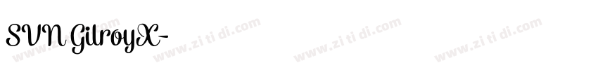 SVN GilroyX字体转换